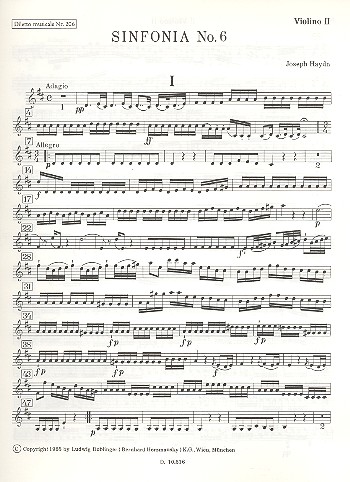 Sinfonie D-Dur Nr.6 Hob.I:106&nbsp;&nbsp;für Orchester&nbsp;&nbsp;Violine 2
