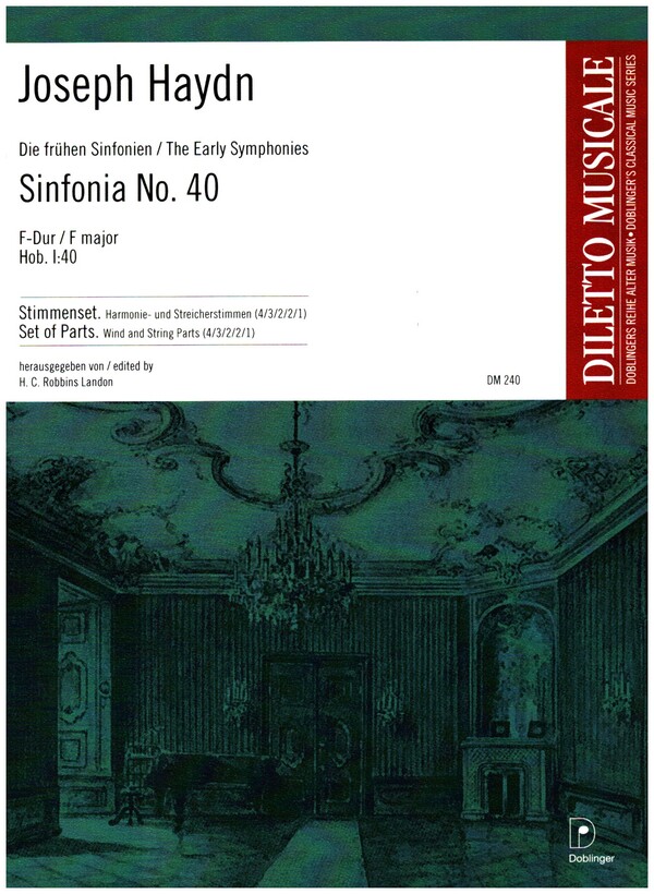 Sinfonia F-Dur Nr.40 Hob.I:40&nbsp;&nbsp;für Orchester&nbsp;&nbsp;Stimmensatz  (Streicher 4-3-2-2-1)