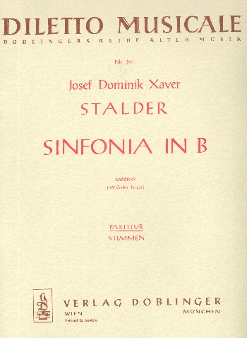 Sinfonia B-Dur&nbsp;&nbsp;für 2 Hörner und Streicher&nbsp;&nbsp;Partitur