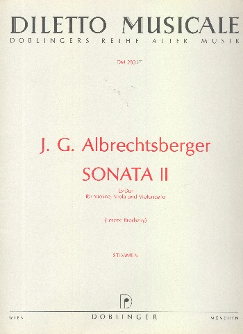 Sonate E-Dur Nr.2  für Violine, Viola und Violoncello  Stimmen