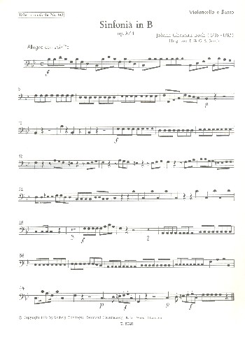 Sinfonie B-Dur op.3,4  für Orchester  Violoncello/Kontrabass