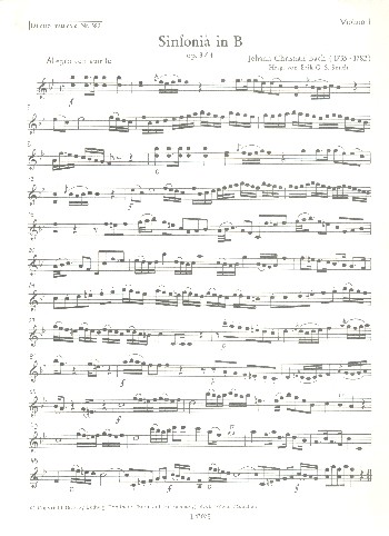 Sinfonie B-Dur op.3,4  für Orchester  Violine 1