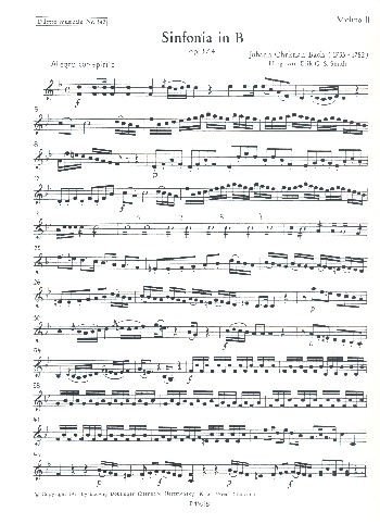 Sinfonie B-Dur op.3,4  für Orchester  Violine 2