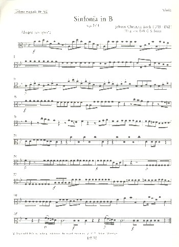 Sinfonie B-Dur op.3,4  für Orchester  Viola