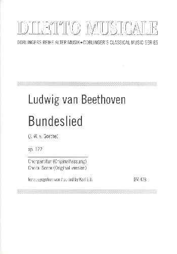 Bundeslied op.122&nbsp;&nbsp;für Soli, Chor und Orchester&nbsp;&nbsp;Chorpartitur