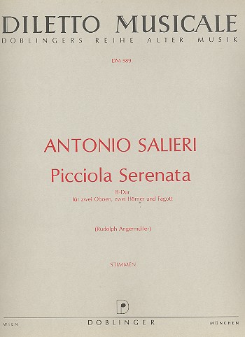 Picciola Serenata B-Dur&nbsp;&nbsp;für 2 Oboen, 2 Hörner und Fagott&nbsp;&nbsp;Stimmen