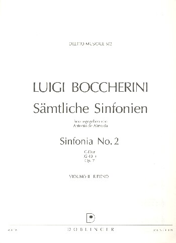 Sinfonie C-Dur Nr.2 op.7 G491&nbsp;&nbsp;für Orchester&nbsp;&nbsp;Violine 2