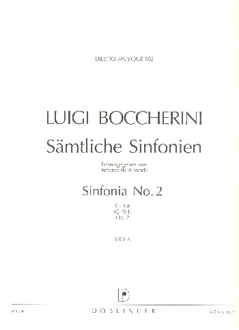 Sinfonie C-Dur Nr.2 op.7 G491&nbsp;&nbsp;für Orchester&nbsp;&nbsp;Viola