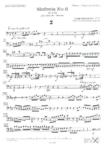Sinfonia d-Moll Nr.6 op.12,4 für Orchester&nbsp;&nbsp;Kontrabass&nbsp;&nbsp;
