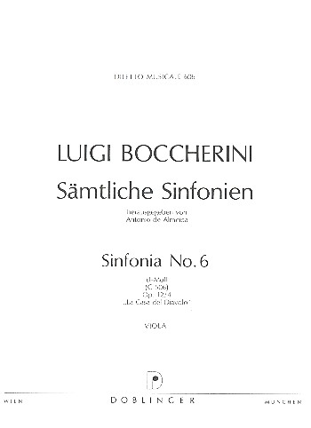 Sinfonia d-Moll Nr.6 op.12,4 für Orchester&nbsp;&nbsp;Viola&nbsp;&nbsp;