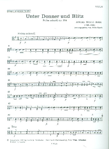 Unter Donner und Blitz op.324&nbsp;&nbsp;für Orchester&nbsp;&nbsp;Viola