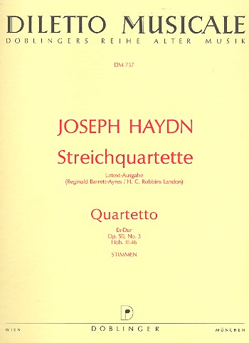Streichquartett Es-Dur op.50,3 Hob.III:46&nbsp;&nbsp;2Vl Va Vc&nbsp;&nbsp;Stimmen