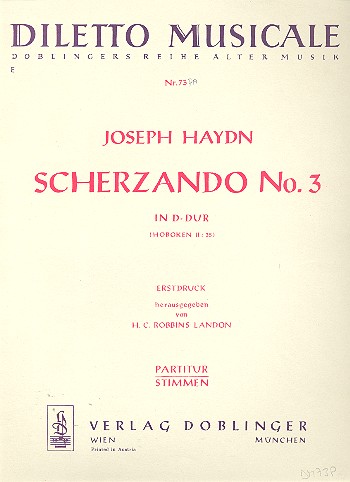 Scherzando D-Dur Nr.3 Hob.II:35&nbsp;&nbsp;für 2 Oboen, 2 Hörner, 2 Violinen und Bc&nbsp;&nbsp;Partitur