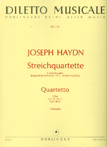 Streichquartett E-Dur op.54,3&nbsp;&nbsp;&nbsp;&nbsp;Stimmen