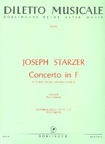 Konzert F-Dur für Violine, Streicher und Bc&nbsp;&nbsp;für Violine und Klavier&nbsp;&nbsp;