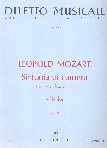 Sinfonia di camera C-Dur  für 2 Hörner, Viola, 2 Violoncelli und Bass (Violone und Fagott)  Partitur