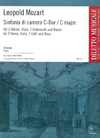 Sinfonia di camera C-Dur  für 2 Hörner, Viola, 2 Violoncelli und Bass (Violone und Fagott)  Stimmensatz