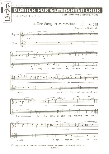 Der Sang ist verschollen  für gem Chor a cappella  Partitur