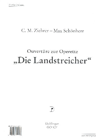 Die Landstreicher Ouvertüre&nbsp;&nbsp;für grosses Orchester&nbsp;&nbsp;Stimmensatz