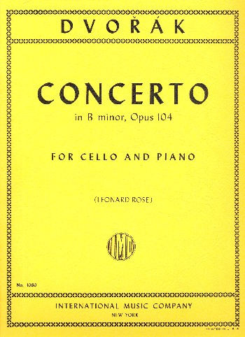 Concerto in b Minor op.104  for violoncello and piano  
