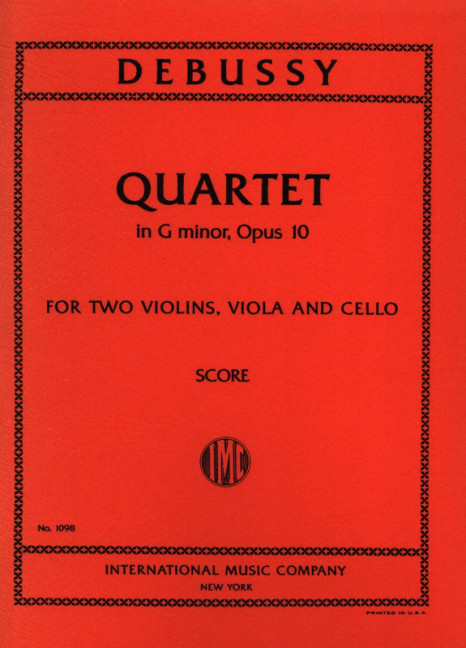 String Quartet g minor op.10&nbsp;&nbsp;2 Geigen, Bratsche und Violoncello&nbsp;&nbsp;Studienpartitur