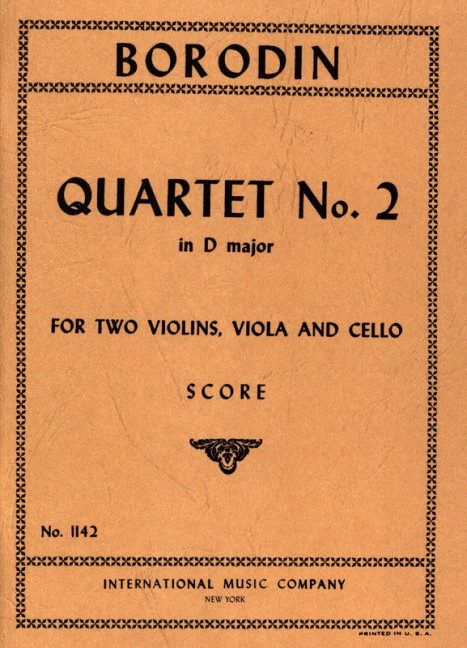 String Quartet no.2 D major  2 Geigen, Bratsche und Violoncello  Studienpartitur