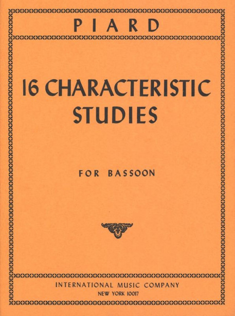 16 characteristic Studies&nbsp;&nbsp;for bassoon&nbsp;&nbsp;