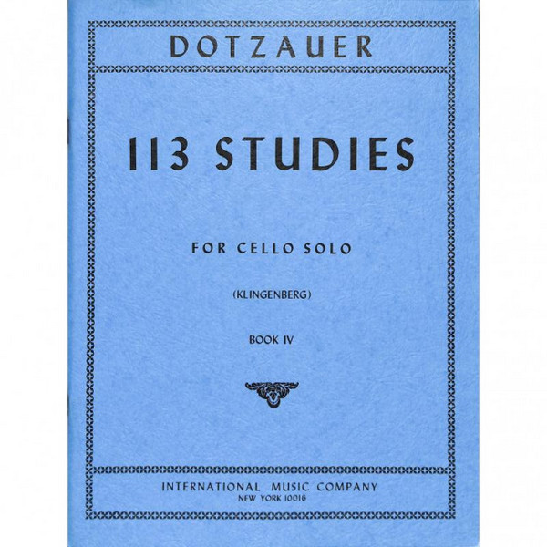 113 studies volume 4  solo Violoncello  Partitur (zugleich Spielpartitur)