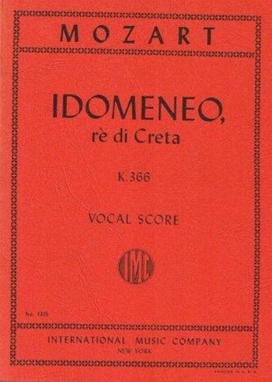 Idomeneo KV366&nbsp;&nbsp;opera&nbsp;&nbsp;vocal score