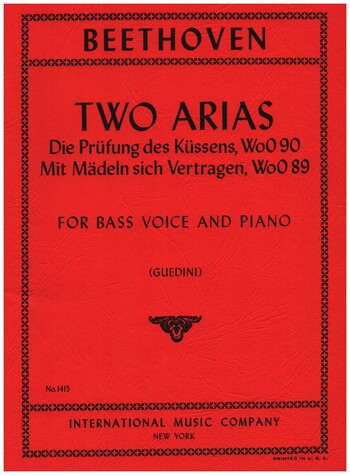 Two Arias&nbsp;&nbsp;for Bass Voice and Orchestra&nbsp;&nbsp;for bass voice and piano, score