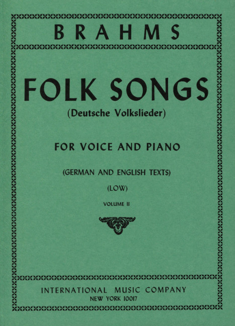 42 Folks Songs Vol.2&nbsp;&nbsp;tiefe Stimme und Klavier&nbsp;&nbsp;Partitur (zugleich Spielpartitur)
