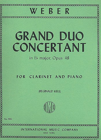 Grand Duo Concertant  e flat major op.48&nbsp;&nbsp;for clarinet and piano&nbsp;&nbsp;