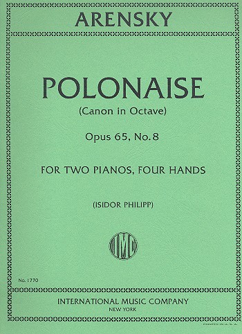 Polonaise op.65,8  for 2 pianos 4 hands  2 scores