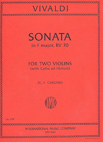 Sonate F-Dur RV70&nbsp;&nbsp;für 2 Violinen und Klavier (Violoncello ad lib)&nbsp;&nbsp;Stimmen