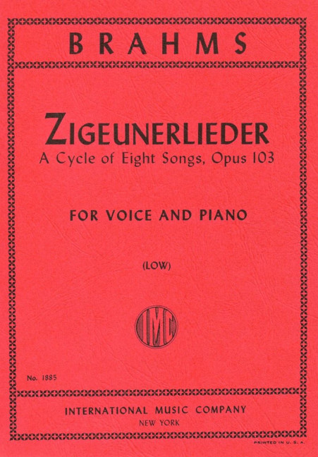Gypsy Songs op.103&nbsp;&nbsp;tiefe Stimme und Klavier&nbsp;&nbsp;Partitur (zugleich Spielpartitur)