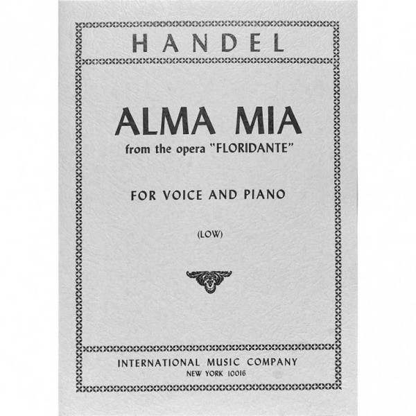 Alma mia  tiefe Stimme und Klavier  Partitur (zugleich Spielpartitur)
