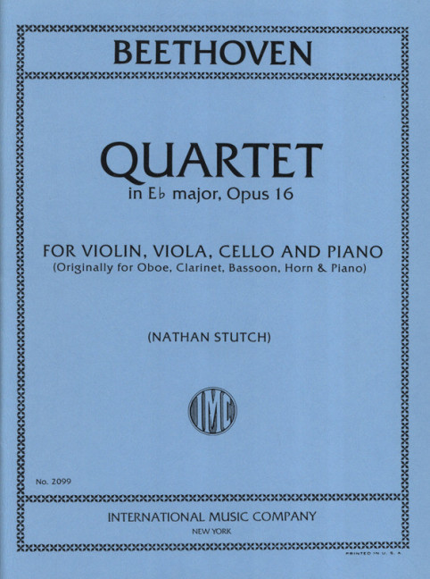 Quartet Eb Major&nbsp;&nbsp;for violin, viola, cello and piano&nbsp;&nbsp;