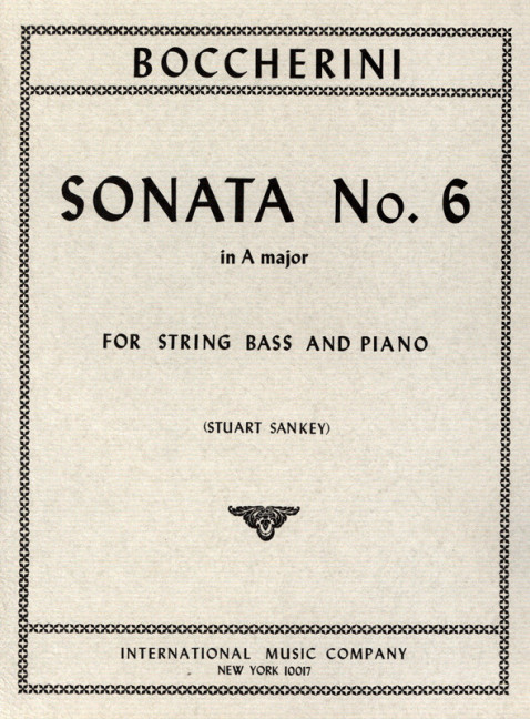 Sonata in A Major no.6&nbsp;&nbsp;for double bass and piano&nbsp;&nbsp;