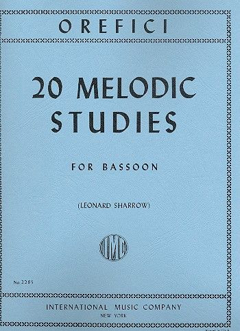 20 melodic studies&nbsp;&nbsp;for bassoon&nbsp;&nbsp;