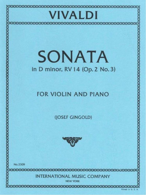 Sonata d minor&nbsp;&nbsp;for violin and piano&nbsp;&nbsp;
