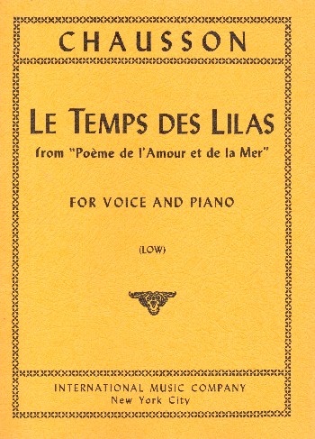 Le temps de lilas  for low voice and piano (fr/en)  