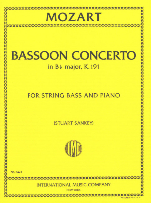 Bassoon Concerto&nbsp;&nbsp;for string bass and piano&nbsp;&nbsp;