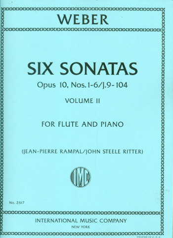 6 Sonatas op.10 vol.2 (nos.4-6)  for flute and piano  