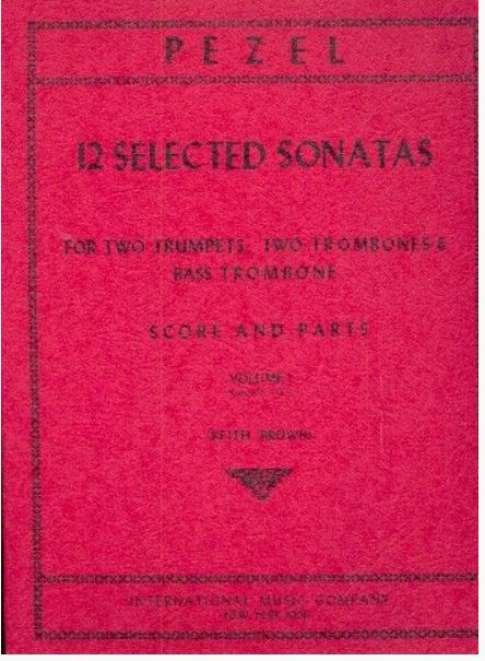12 selected Sonatas vol.1 (nos.1-4)  for 2 trumpets, 2 trombones and bass trombone  score and parts