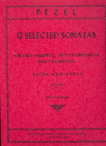 12 selected Sonatas vol.1 (nos.1-4)  for 2 trumpets, 2 trombones and bass trombone  score and parts