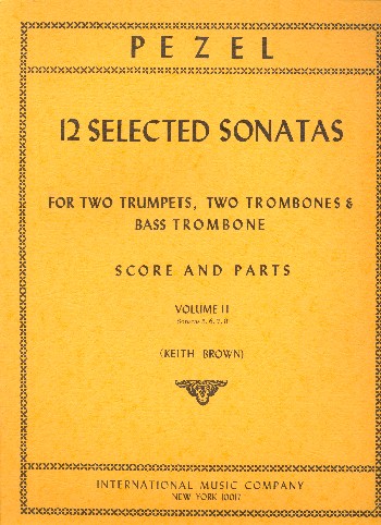 12 selected Sonatas vol.2 (nos.5-8)  for 2 trumpets, 2 trombones and bass trombone  score and parts