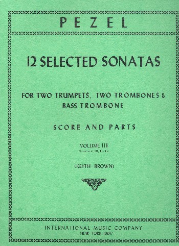 12 selected Sonatas vol.3 (nos.9-12)  for 2 trumpets, 2 trombones, and bass trombone  score and parts