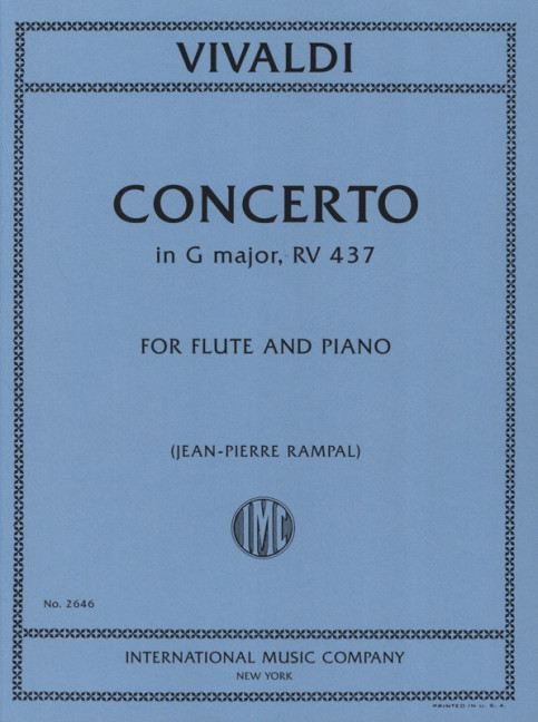 Concerto G major&nbsp;&nbsp;for flute and orchestra&nbsp;&nbsp;for flute and piano