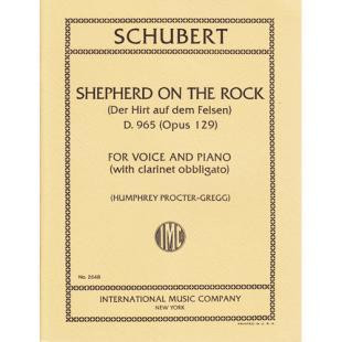 Shepherd on the rock op.129&nbsp;&nbsp;for voice and piano&nbsp;&nbsp;