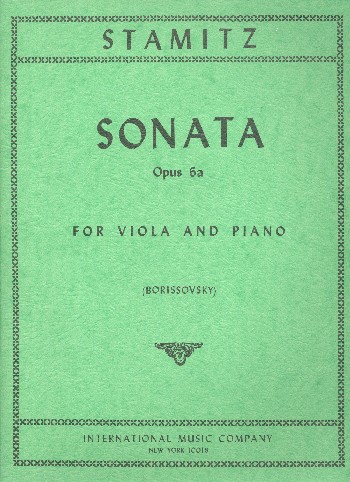 Sonata in e Minor op.6a&nbsp;&nbsp;for viola and piano&nbsp;&nbsp;